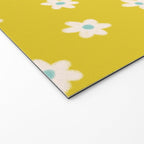 Small Daisies - Yellow, White and Turquoise Welcome Mat Gallery Image 2