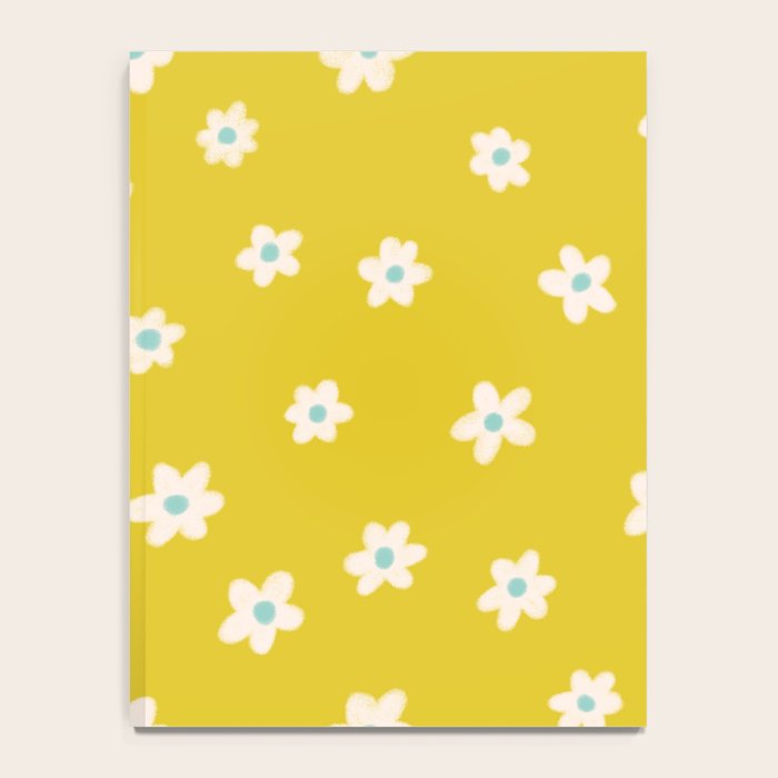 Small Daisies - Yellow, White and Turquoise Notebook Gallery Image 4