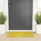 Small Daisies - Yellow, White and Turquoise Welcome Mat Gallery Image 3