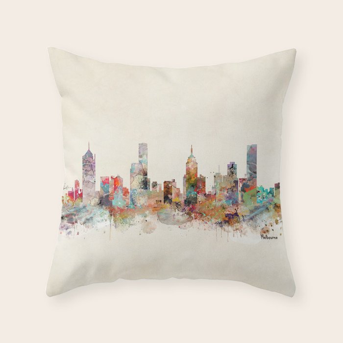 melbourne australia Throw Pillow Gallery Image 1
