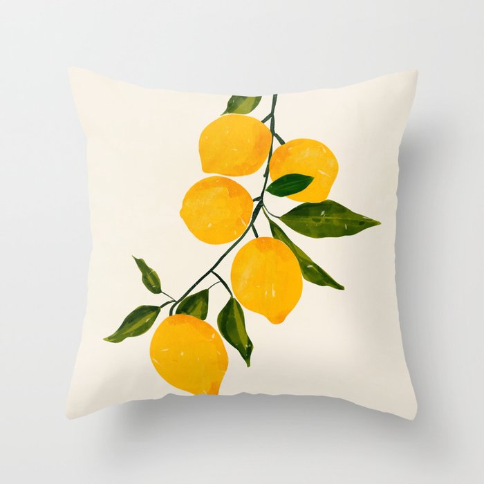 Lemon 3 Throw Pillow Gallery Image 1