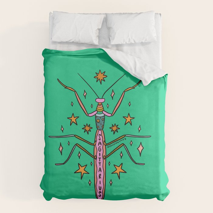 Sagittarius Praying Mantis Duvet Cover Gallery Image 6