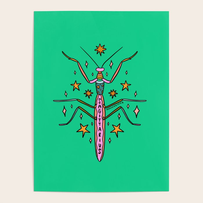 Sagittarius Praying Mantis Poster Gallery Image 1