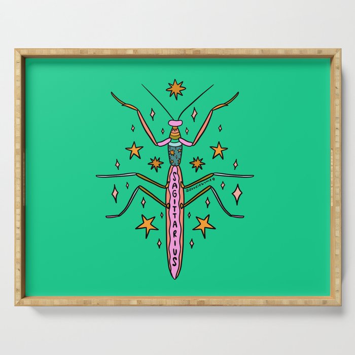 Sagittarius Praying Mantis Serving Tray Gallery Image 1