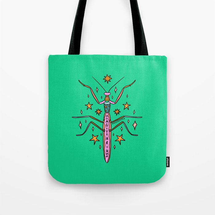 Sagittarius Praying Mantis Tote Bag Gallery Image 1