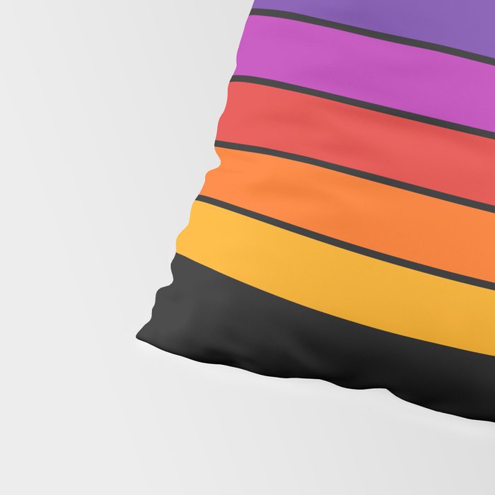 Black Rainbow Tunnel Pillow Sham Gallery Image 4
