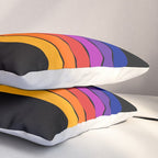 Black Rainbow Tunnel Pillow Sham Gallery Image 3