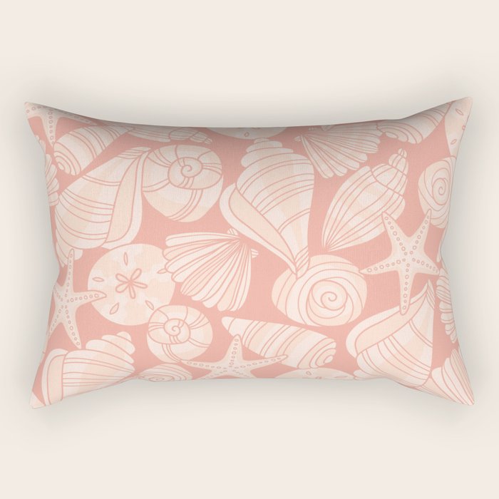 Seashells by the Seashore Rectangular Pillow Gallery Image 1