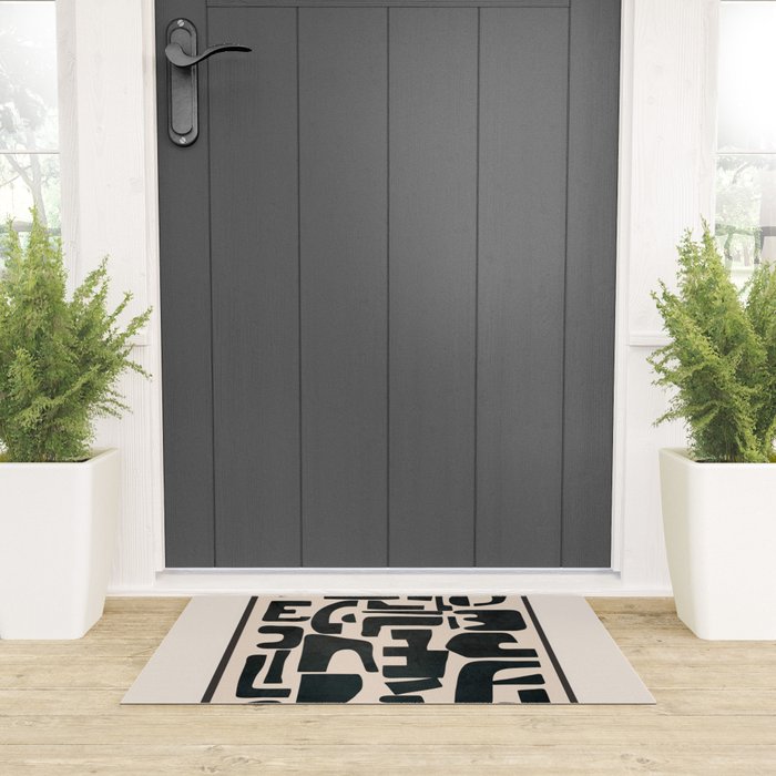 Organic Contemporary Modern Shapes 01 Welcome Mat Gallery Image 3