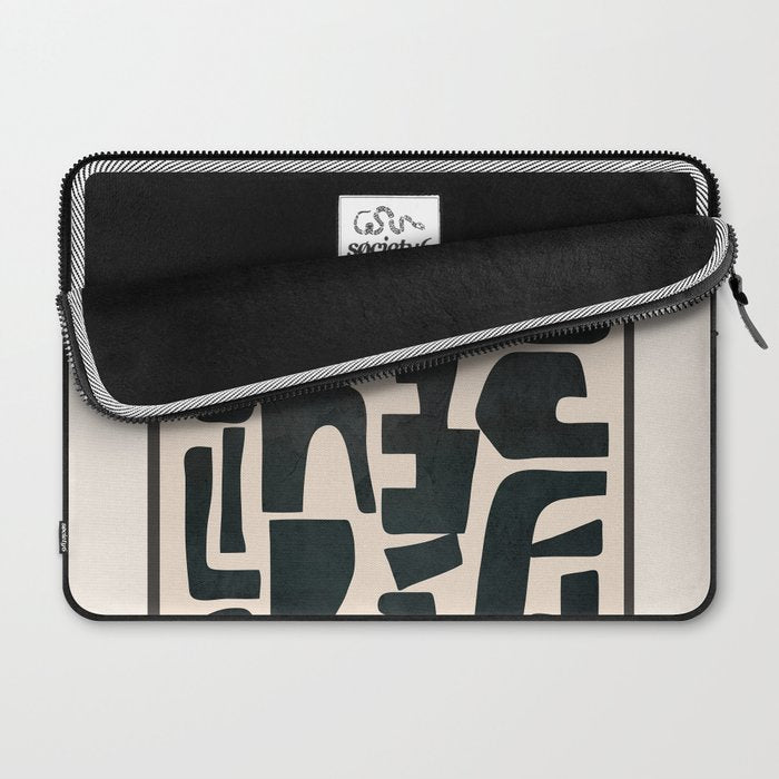 Organic Contemporary Modern Shapes 01 Laptop Sleeve Gallery Image 2
