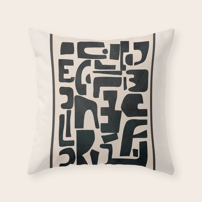 Organic Contemporary Modern Shapes 01 Throw Pillow Gallery Image 6