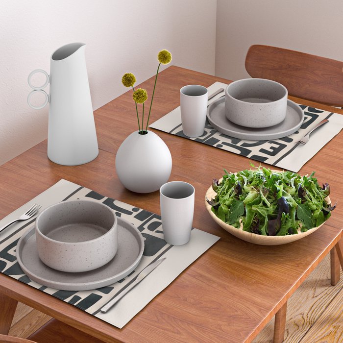 Organic Contemporary Modern Shapes 01 Placemat Gallery Image 2