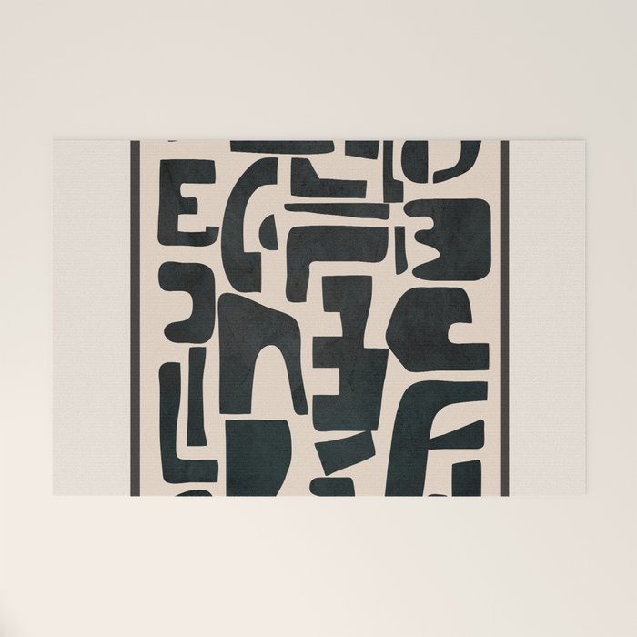 Organic Contemporary Modern Shapes 01 Welcome Mat Gallery Image 1