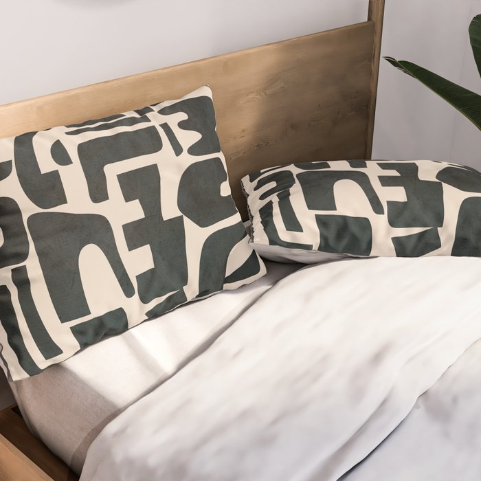 Organic Contemporary Modern Shapes 01 Pillow Sham Gallery Image 2