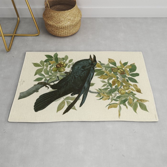 Raven - John James Audubon Birds of America Rug Gallery Image 1