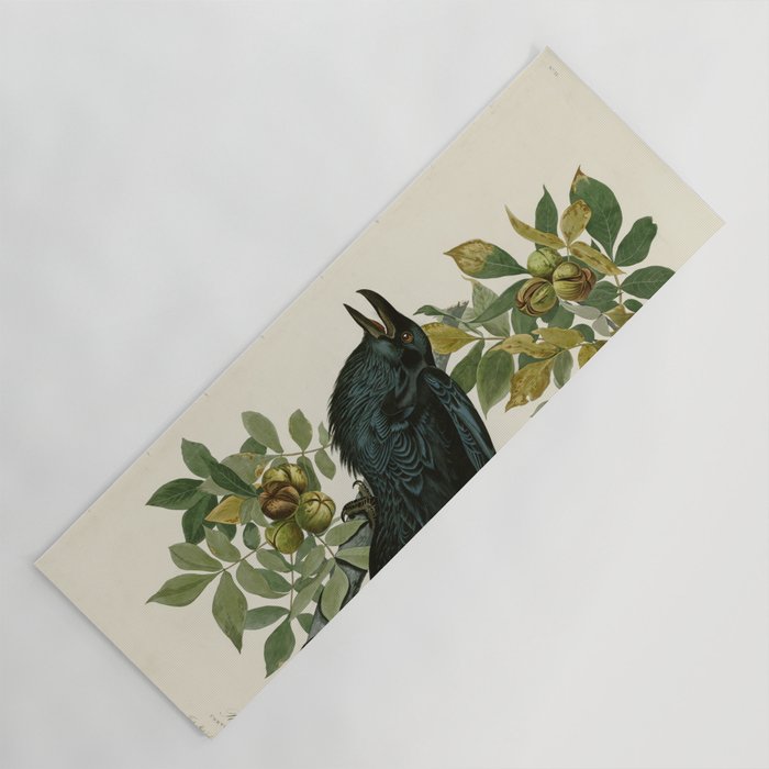 Raven - John James Audubon Birds of America Yoga Mat Gallery Image 1