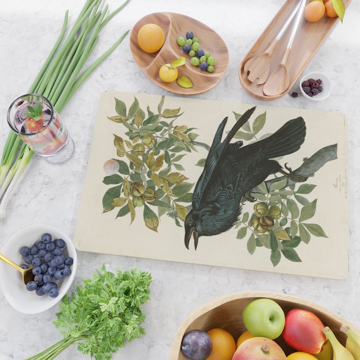 Raven - John James Audubon Birds of America Cutting Board Gallery Image 2