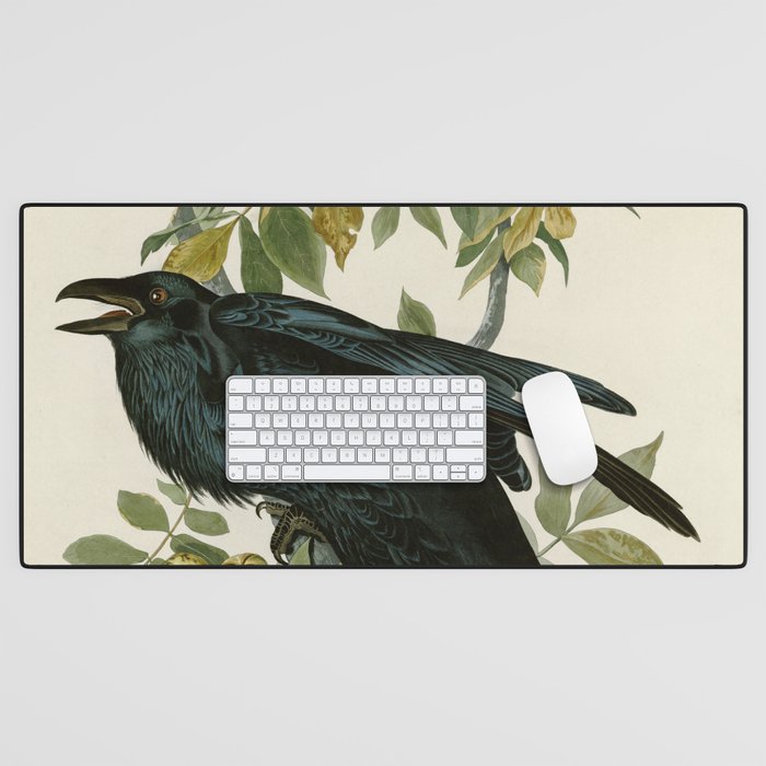 Raven - John James Audubon Birds of America Desk Mat Gallery Image 1