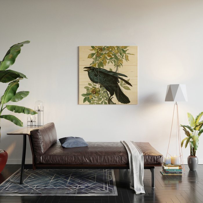 Raven - John James Audubon Birds of America Wood Wall Art Gallery Image 2