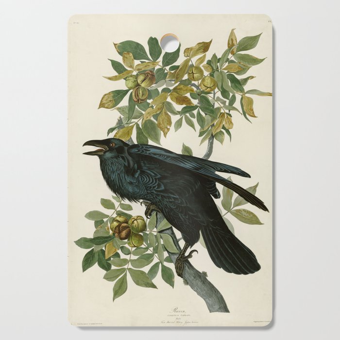 Raven - John James Audubon Birds of America Cutting Board Gallery Image 1