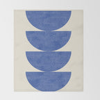 Half Circle 3 - Blue Throw Blanket Gallery Image 2