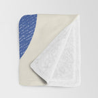 Half Circle 3 - Blue Throw Blanket Gallery Image 3
