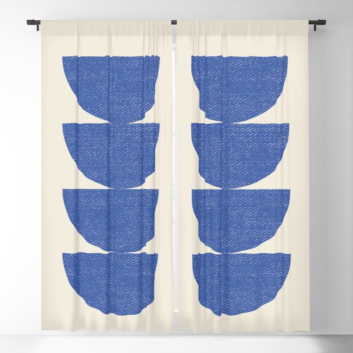 Half Circle 3 - Blue Window Curtain Gallery Image 1