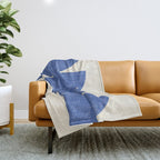 Half Circle 3 - Blue Throw Blanket Gallery Image 1