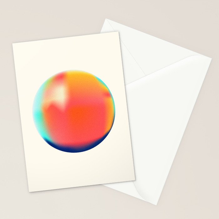 Bright Gradient Sphere  Stationery Card Gallery Image 2