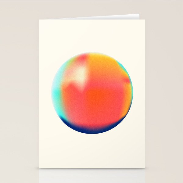 Bright Gradient Sphere  Stationery Card Gallery Image 2