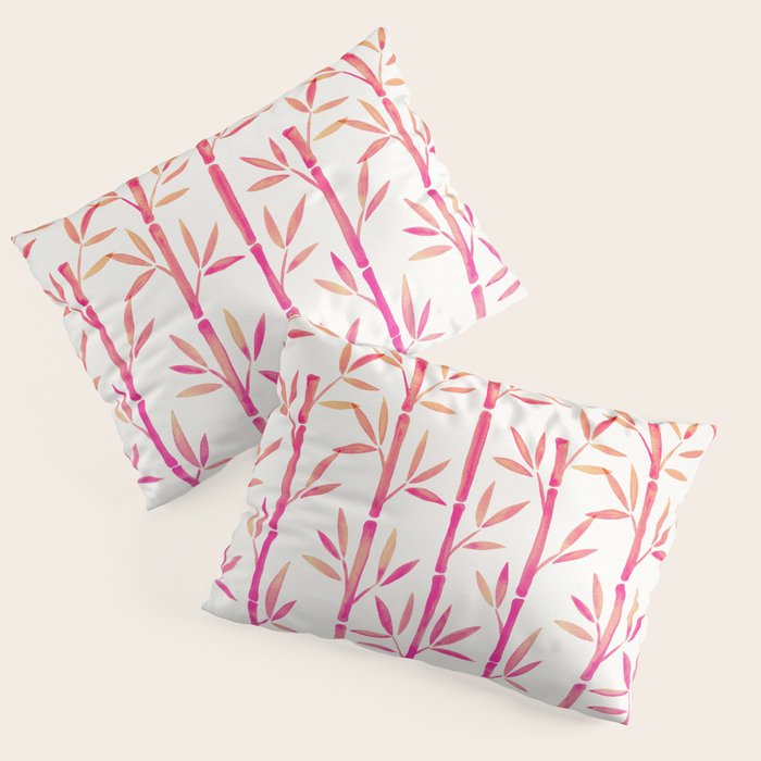 Bamboo Stems - Pink Palette Pillow Sham Gallery Image 3