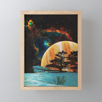 Celestial Sky - Space Collage, Retro Futurism, Sci-Fi Mini Art Print Gallery Image 1