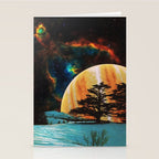 Celestial Sky - Space Collage, Retro Futurism, Sci-Fi Stationery Card Gallery Image 2