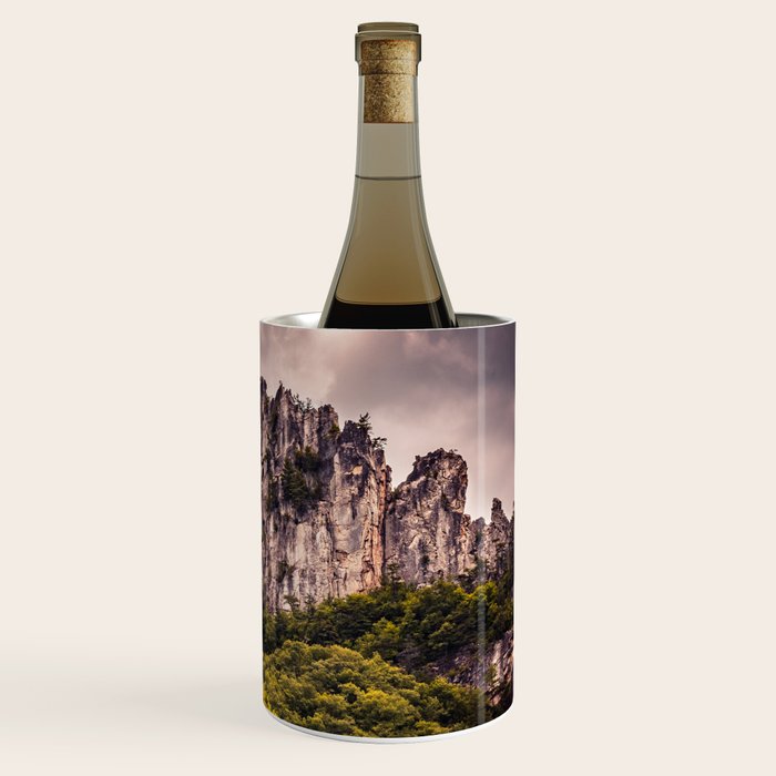 Seneca Rocks State Park West Virginia Landscape Mountains Stormy Wine Chiller Gallery Image 3