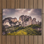 Seneca Rocks State Park West Virginia Landscape Mountains Stormy Outdoor Rug Gallery Image 1