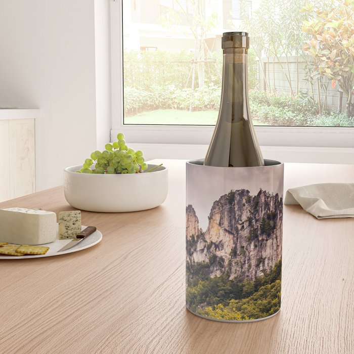 Seneca Rocks State Park West Virginia Landscape Mountains Stormy Wine Chiller Gallery Image 4