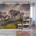 Seneca Rocks State Park West Virginia Landscape Mountains Stormy Wall Mural Gallery Image 1