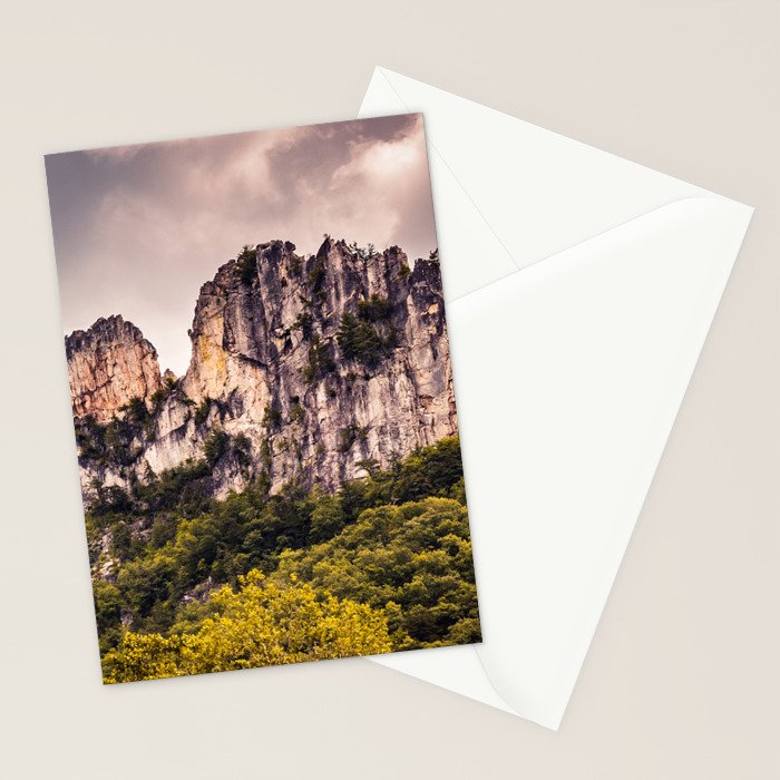 Seneca Rocks State Park West Virginia Landscape Mountains Stormy Stationery Card Gallery Image 2