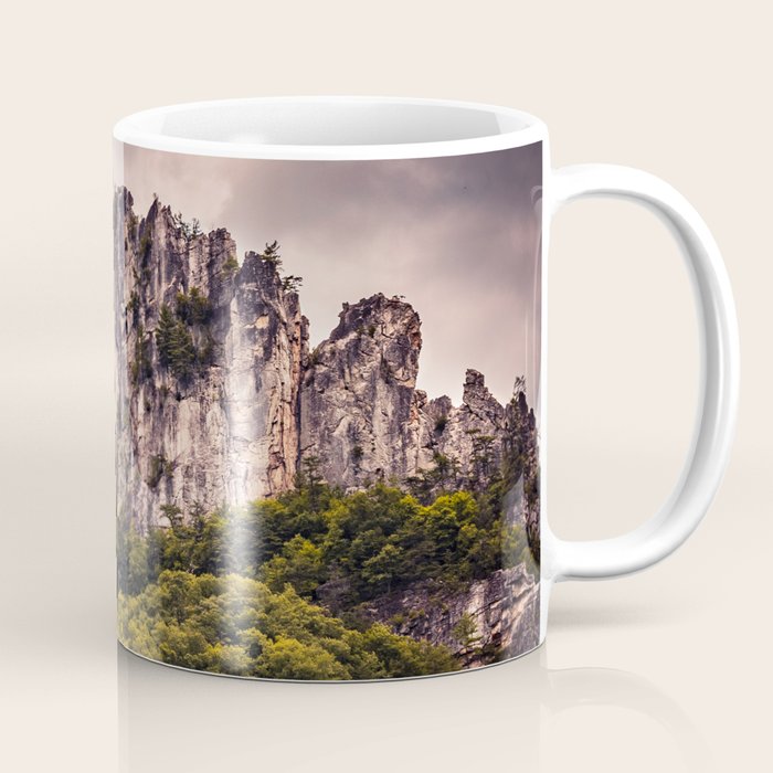 Seneca Rocks State Park West Virginia Landscape Mountains Stormy Coffee Mug Gallery Image 1