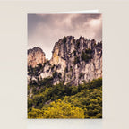 Seneca Rocks State Park West Virginia Landscape Mountains Stormy Stationery Card Gallery Image 2