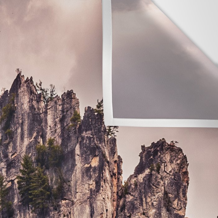 Seneca Rocks State Park West Virginia Landscape Mountains Stormy Wall Tapestry Gallery Image 3