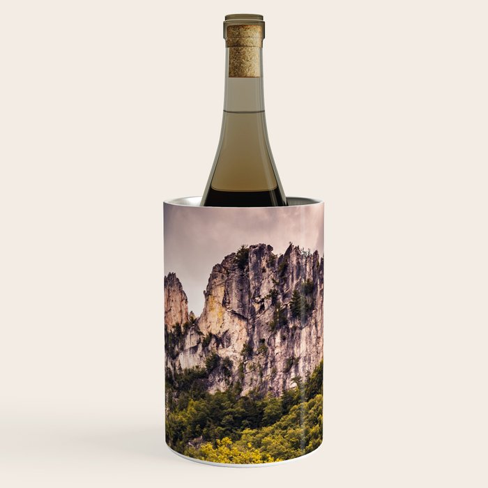 Seneca Rocks State Park West Virginia Landscape Mountains Stormy Wine Chiller Gallery Image 1