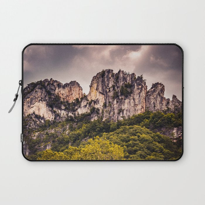 Seneca Rocks State Park West Virginia Landscape Mountains Stormy Laptop Sleeve Gallery Image 1