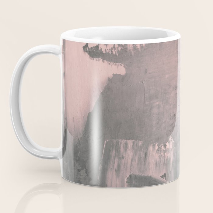 Blush and Black Abstract Art Print Coffee Mug Gallery Image 3