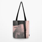 Blush and Black Abstract Art Print Tote Bag Gallery Image 2