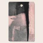 Blush and Black Abstract Art Print Cutting Board Gallery Image 1
