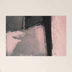 Blush and Black Abstract Art Print Welcome Mat Gallery Image 1