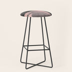Blush and Black Abstract Art Print Stool Gallery Image 1