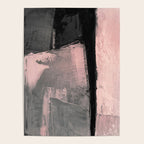 Blush and Black Abstract Art Print Poster Gallery Image 4