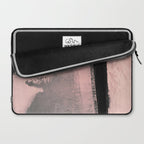 Blush and Black Abstract Art Print Laptop Sleeve Gallery Image 2